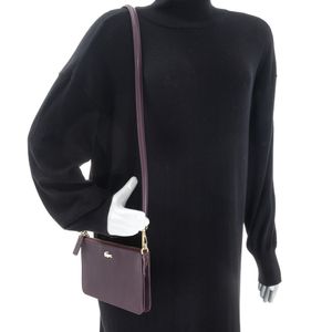 Bolsa Lacoste Transversal Couro Chantaco Roxo