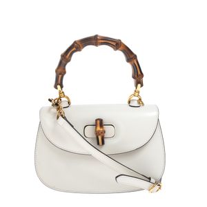 Bolsa Gucci Bamboo 1947 Branca