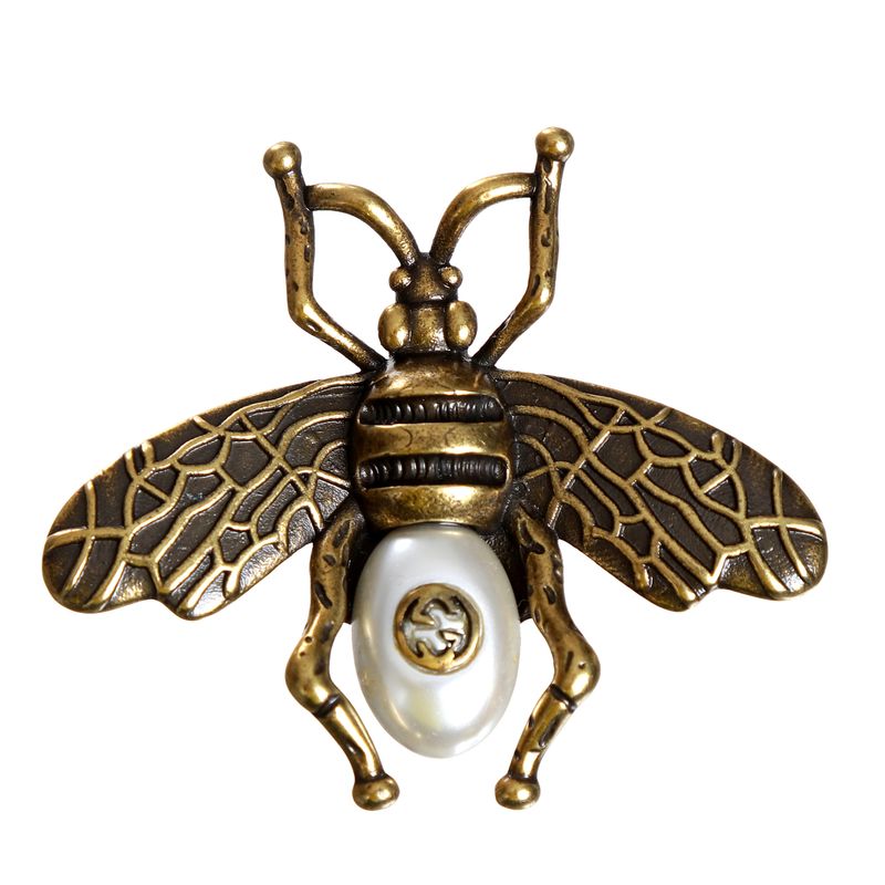Broche-Gucci-Abelha-Dourado-Envelhecido-