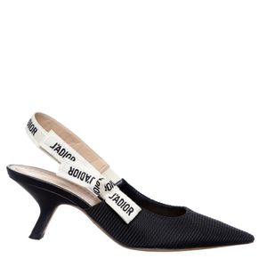 Sapato Christian Dior Slingback Texturizado Preto