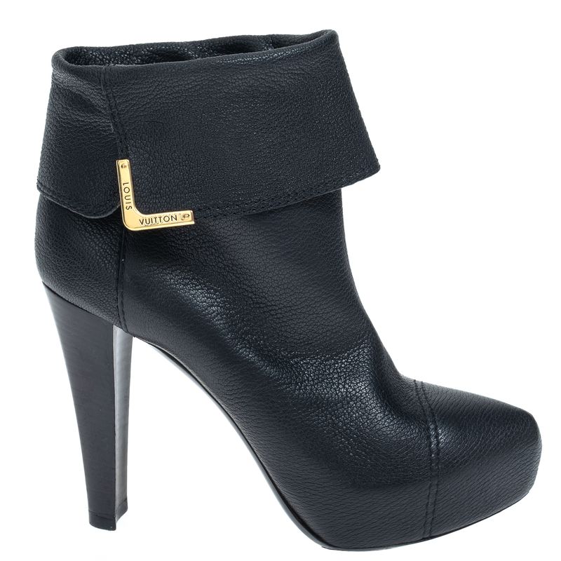 Bota-Louis-Vuitton-Couro-Preto
