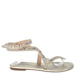 Sandalia-Christian-Dior-Rasteira-Cobra-com-Cristais-Dourada