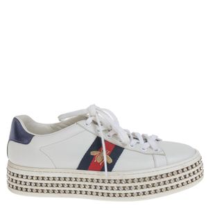 Tênis Gucci Web Bee com Cristais Branco