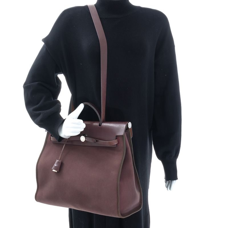 Bolsa-Hermes-Toile-Herbag-Zip-39-Bordo