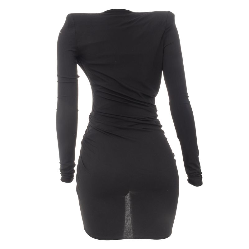 Vestido-Alexandre-Vauthier-Drapeado-Preto