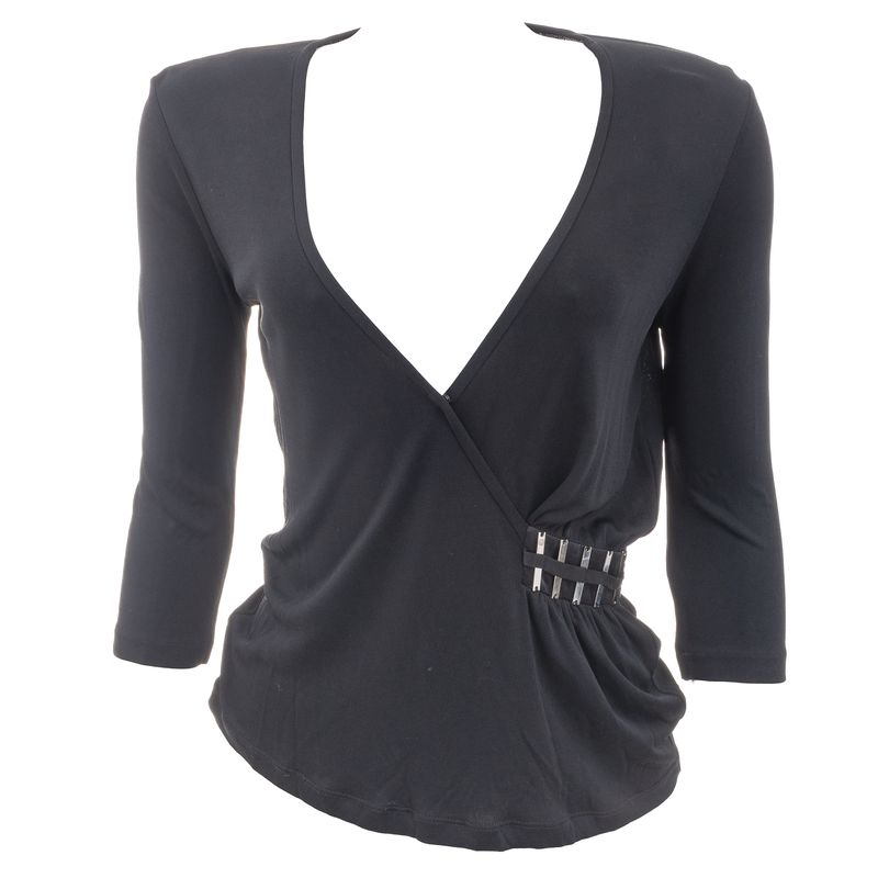 Blusa-Versace-Transpassada-Preta