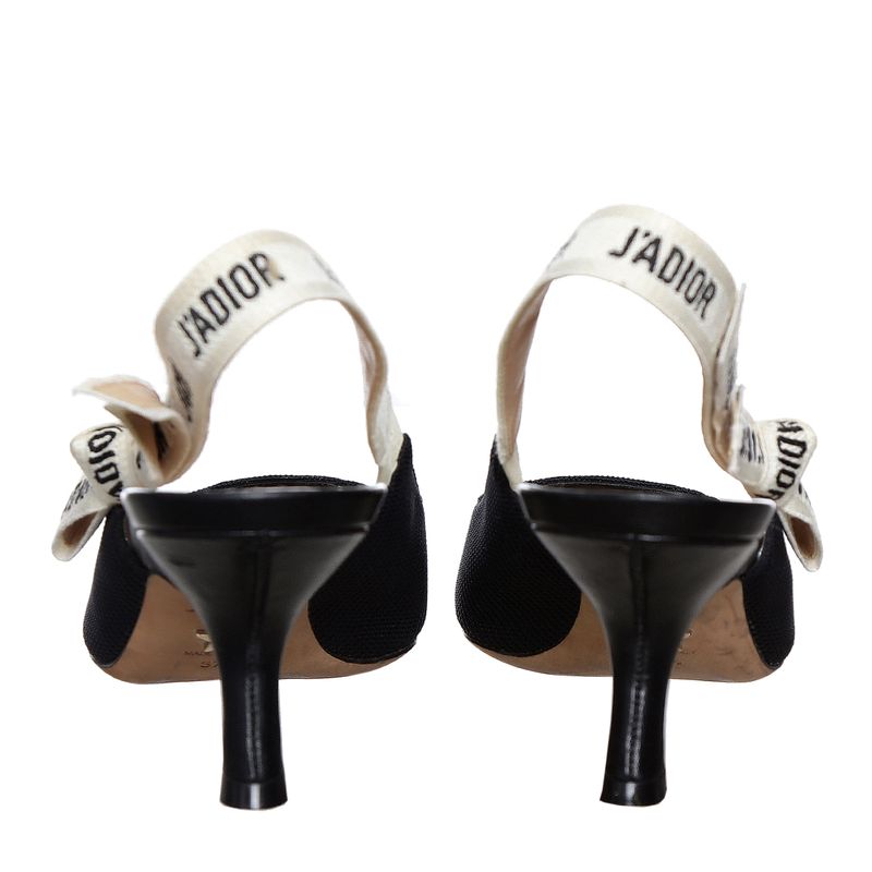 Sapato-Christian-Dior-Slingback-Texturizado-Preto-