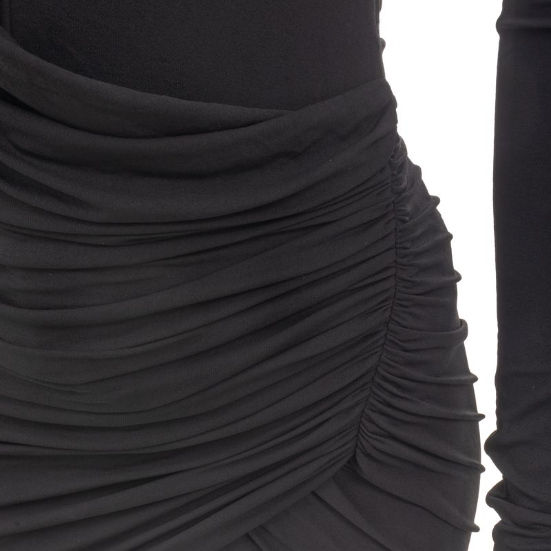 Vestido-Alexandre-Vauthier-Drapeado-Preto