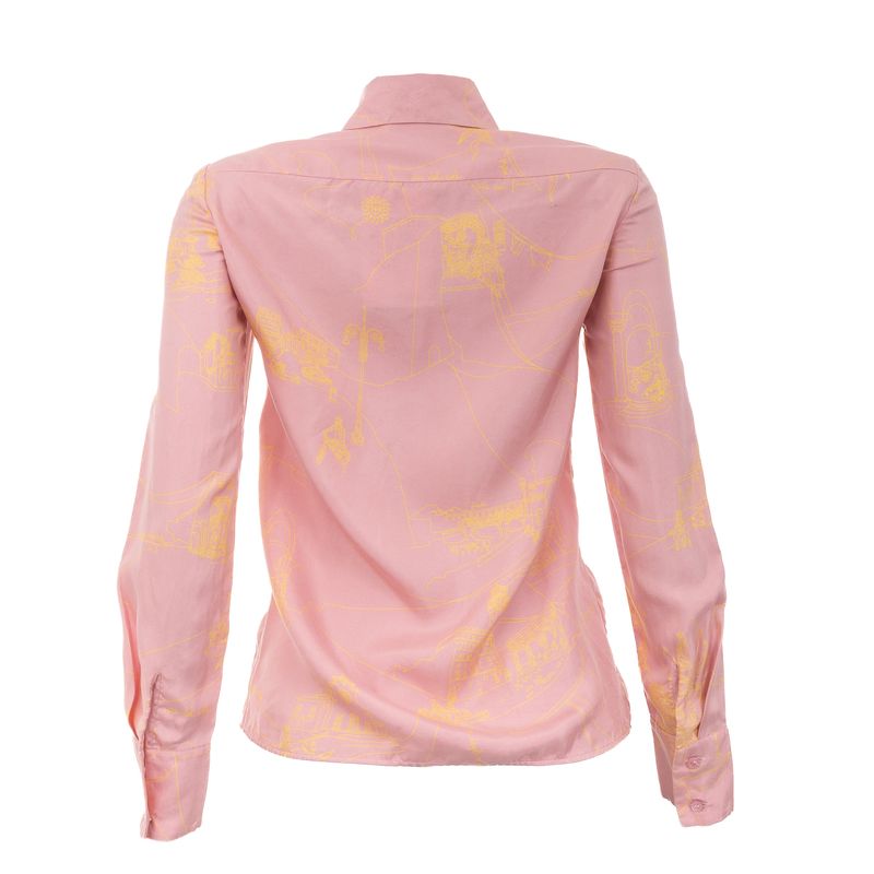 Camisa-Emilio-Pucci-Seda-Rosa-e-Amarelo