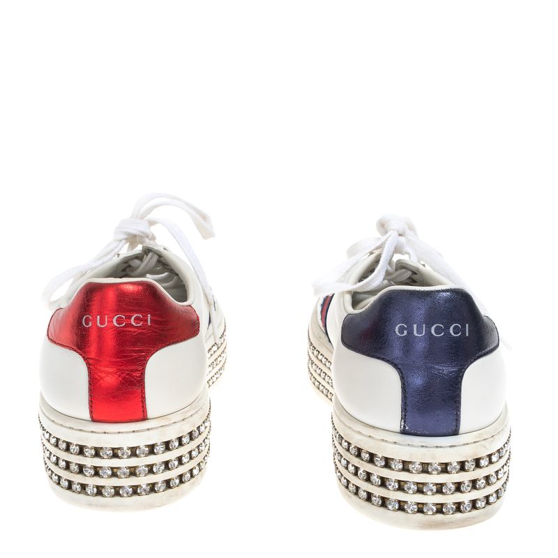 Tenis-Gucci-Web-Bee-com-Cristais-Branco