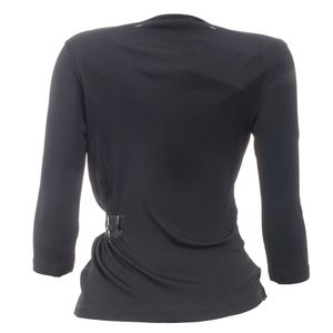 Blusa Versace Transpassada Preta