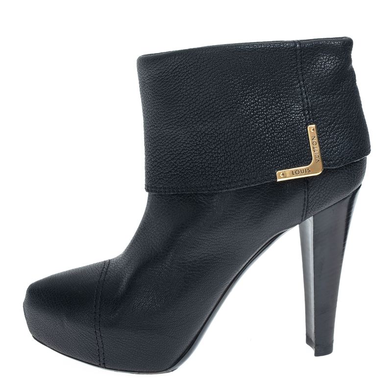 Bota-Louis-Vuitton-Couro-Preto