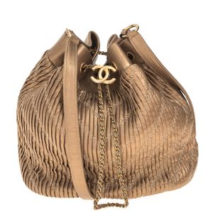 Bolsa Chanel Coco Pleats Dourada