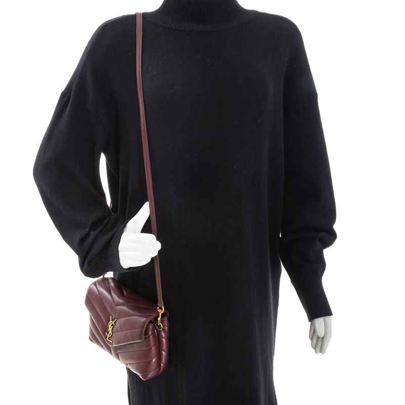 Bolsa-Saint-Laurent-Loulou-Toy-Vinho