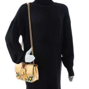 Bolsa Dolce & Gabbana Lucia Aplicações Dourada