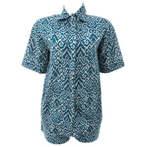 Conjunto Short e Blusa Estampado Azul Petróleo