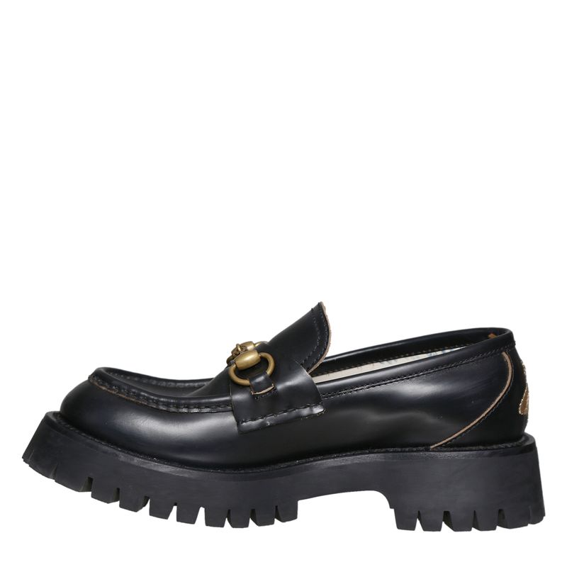 Mocassim-Gucci-Tratorado-Preto-e-Horsebit