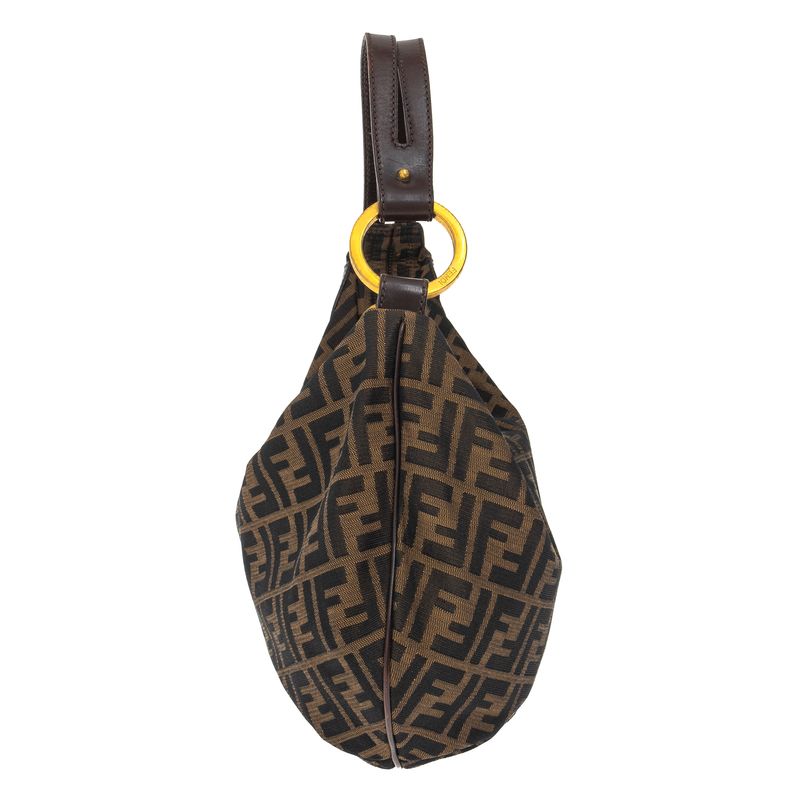Bolsa-Fendi-Hobo-Zucca-Marrom