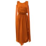 Vestido-Cris-Barros-Fluido-Seda-Laranja