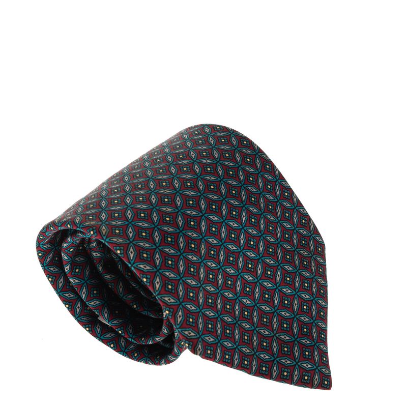 Gravata-Saint-Laurent-Estampada-Vinho-e-Azul-