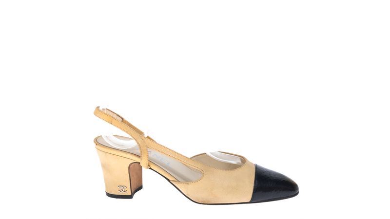 Cheap slingback bicolor chanel Discount