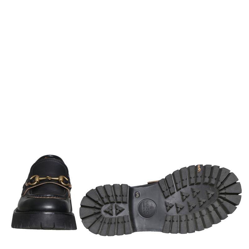 Mocassim-Gucci-Tratorado-Preto-e-Horsebit