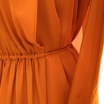 Vestido-Cris-Barros-Fluido-Seda-Laranja