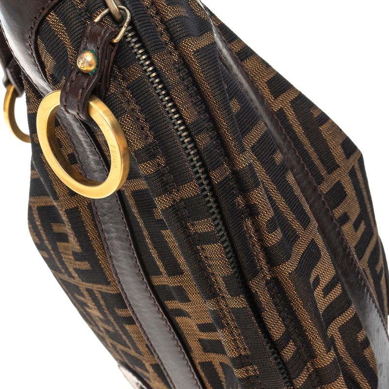 Bolsa-Fendi-Hobo-Zucca-Marrom