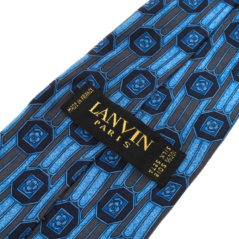 Gravata-Lanvin-Estampada-Azul-