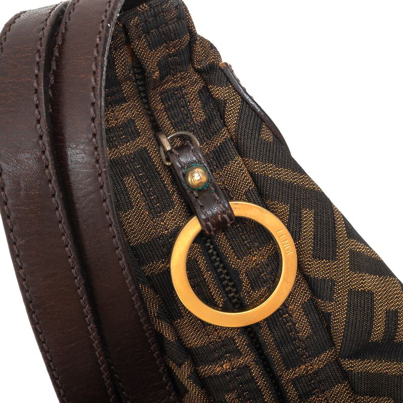 Bolsa-Fendi-Hobo-Zucca-Marrom