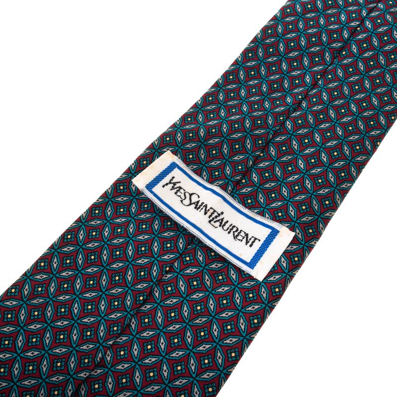 Gravata-Saint-Laurent-Estampada-Vinho-e-Azul-