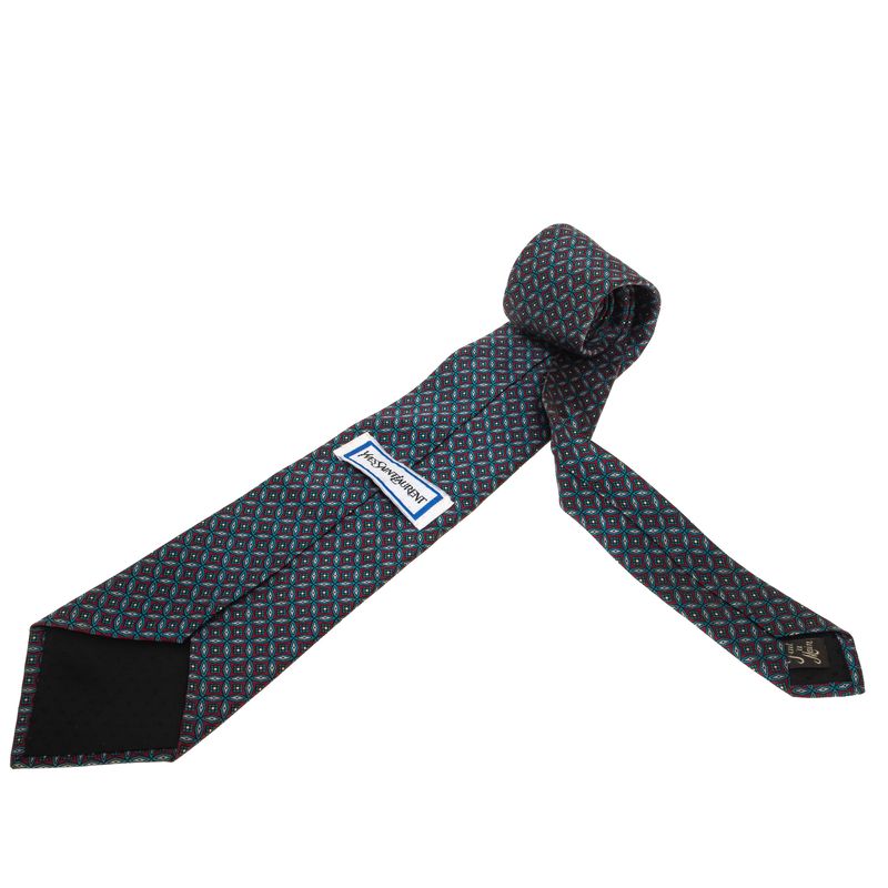 Gravata-Saint-Laurent-Estampada-Vinho-e-Azul-