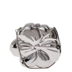 Bolsa-Flor-Clutch-Prateada
