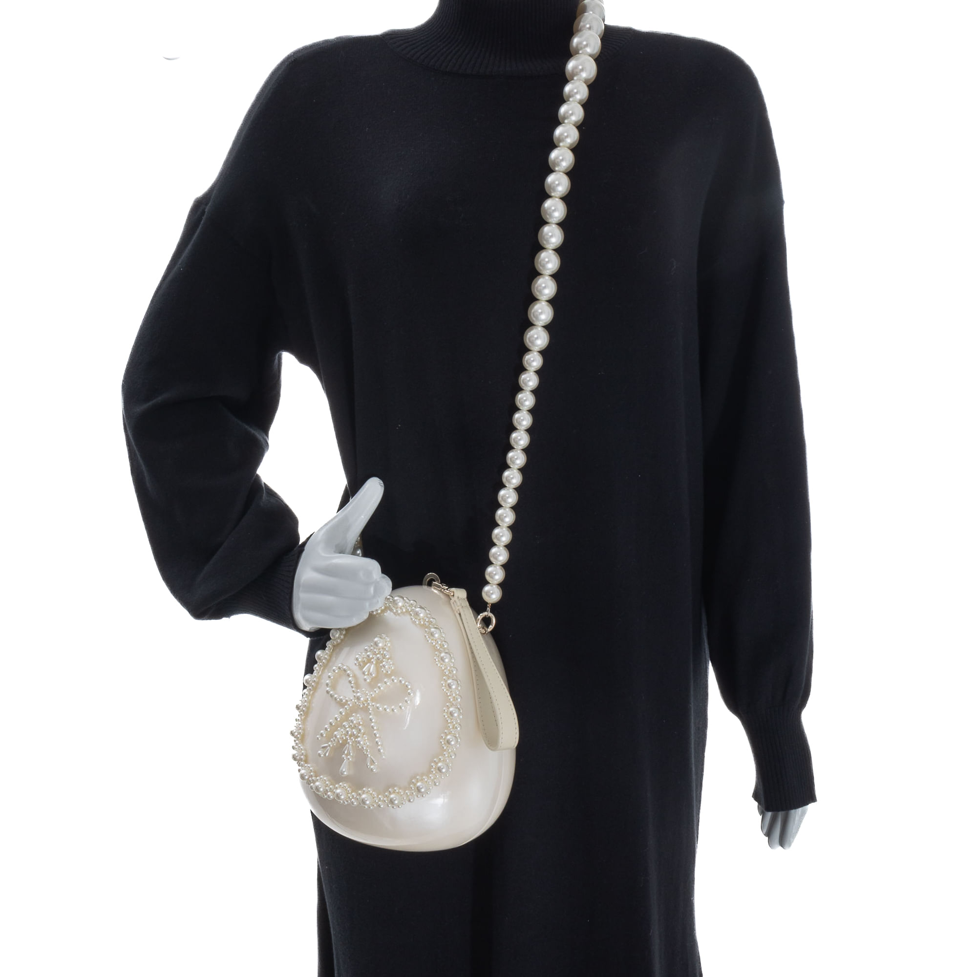 Bolsa Simone Rocha Egg com Aplicações Peroladas | Brechó de luxo