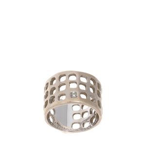 Anel H.Stern Frame Ouro Branco e Diamante