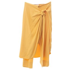 Calça Cris Barros Transpassada Amarela