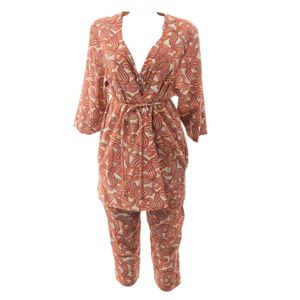 Conjunto Paula Raia Estampado Laranja