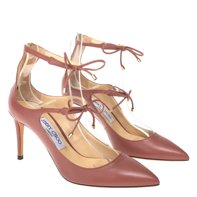 Scarpin-Jimmy-Choo-Lacos-Couro-Rosa