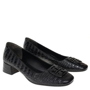 Sapato Tory Burch Couro Texturizado Preto