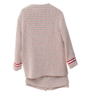 Conjunto Maje Tweed Branco e Vermelho