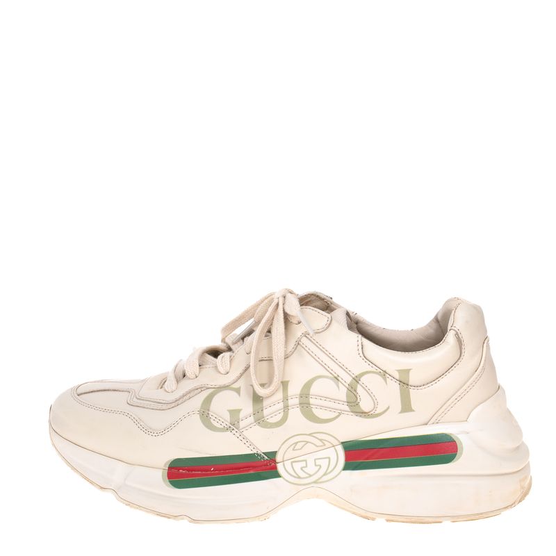 Tenis-Gucci-Rhyton-GG-Interlocking-Creme