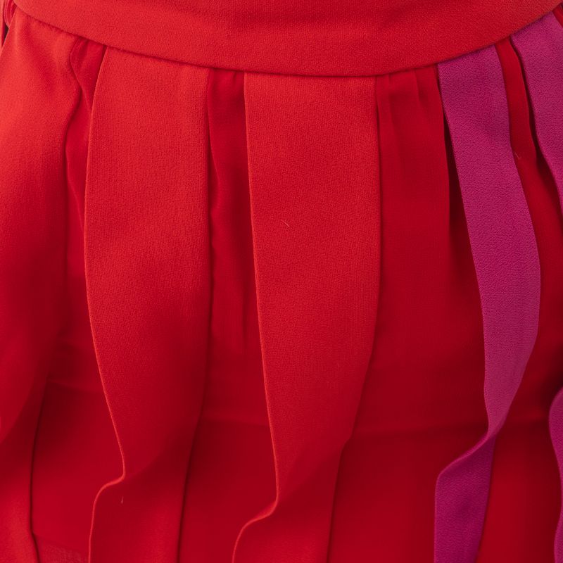 Saia-Cris-Barros-Plissada-Vermelho-e-Rosa-