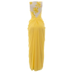 Vestido Bárbara Bela Transpassado Amarelo