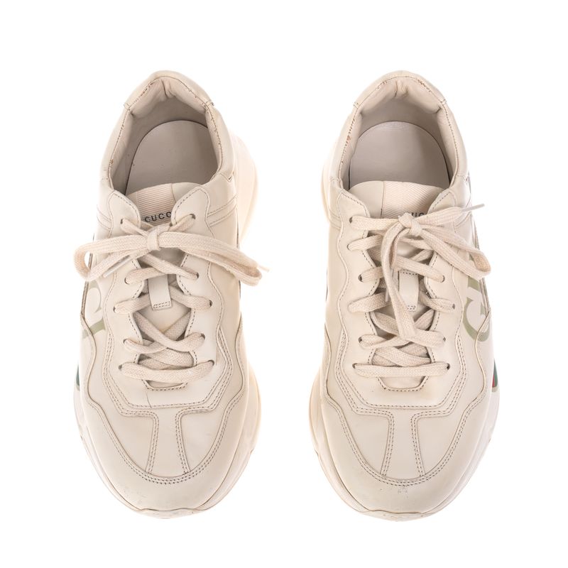 Tenis-Gucci-Rhyton-GG-Interlocking-Creme