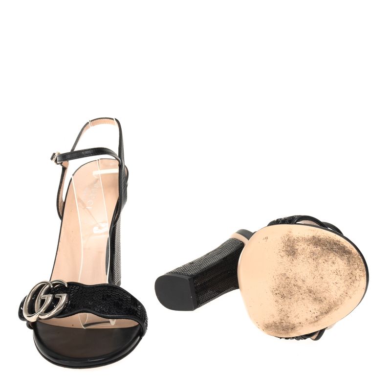 Sandalia-Gucci-GG-Paetes-Preta