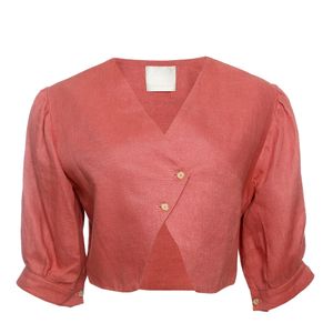 Blusa Paula Raia Linho Rosa