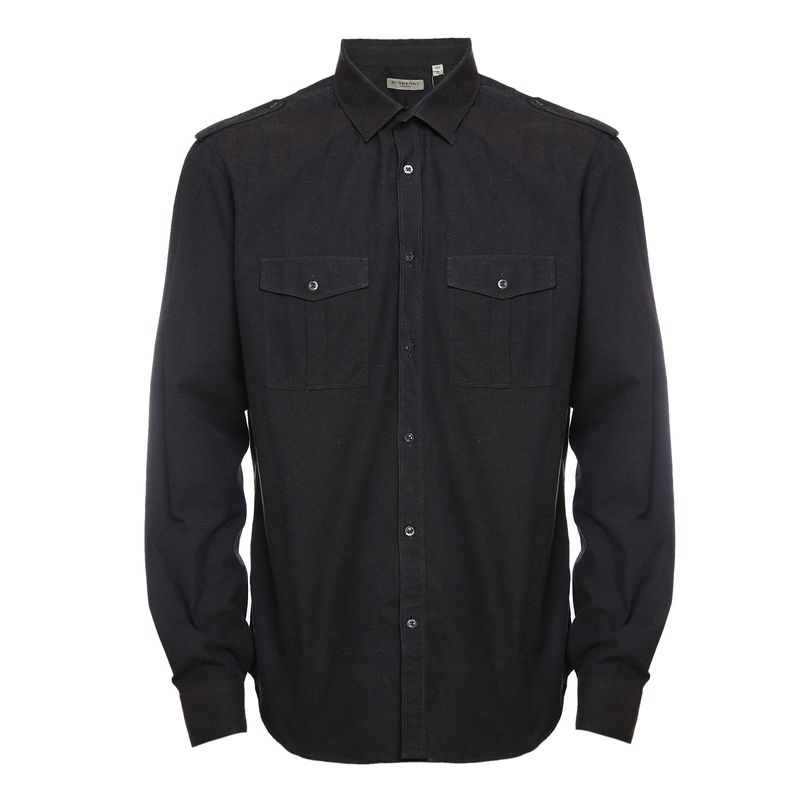Camisa-Burberry-Algodao-Chumbo-