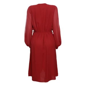 Vestido Paula Raia Seda Vermelho