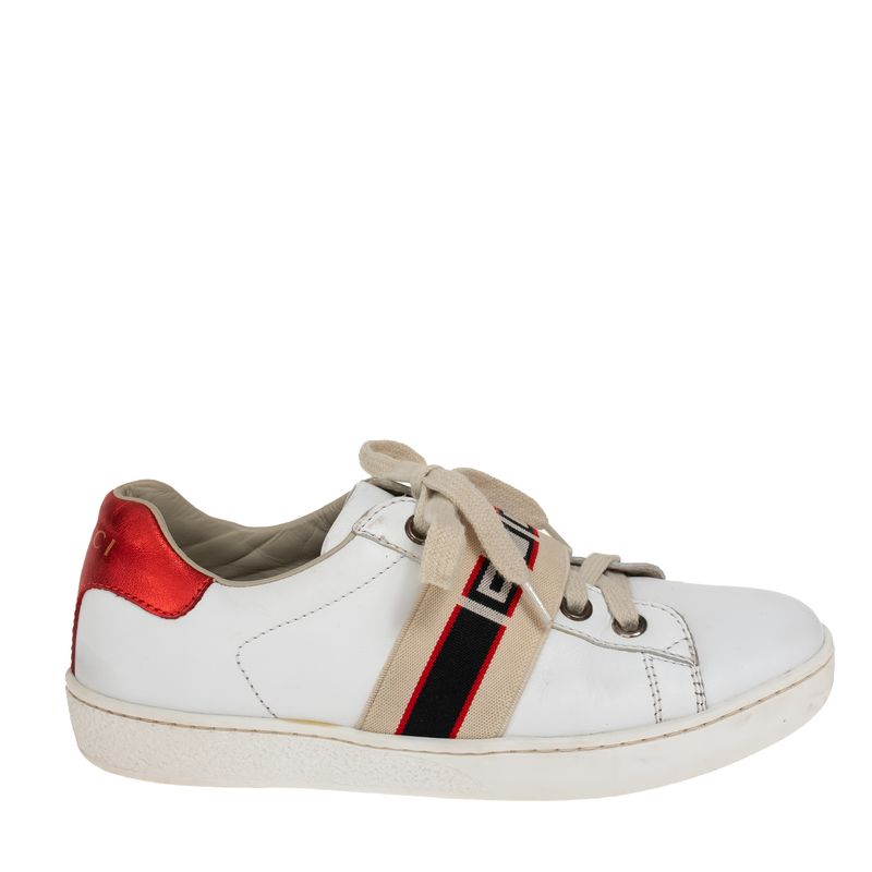 Tenis-Gucci-Ace-Infantil-Elastico-Branco
