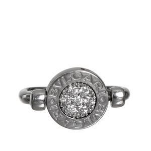 Anel Bvlgari Bvlgari Ônix e Diamantes em Ouro Branco